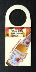 gefalzter Flaschenanhänger Produktion geschlossen gefalzter Flaschenanhänger Produktion geschlossen